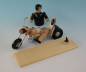 Biker mit Motorrad R�uchermann