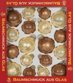 Sortiment rot 18-teilig Weihnachtsbaumkugel champagner goldbraun..
