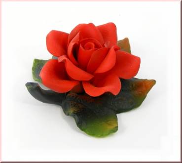 Porzellan Blume, Bl�te rote Rose