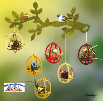 Fr�hlingshaftes Mobile mit V�gelchen