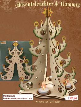 Adventsleuchter 4 flammig exclusiv by Dekoversandhaus