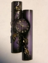 wanduhr lila modern
