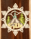 Holz-Behang "Seiffener Kirche" - klassische Farbg.
