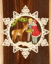 Holz-Behang "Rehf�tterung" - klassische Farbg.