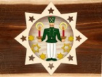 Holz-Behang "Bergmann" - coloriert