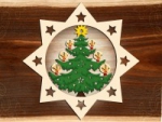 Holz-Behang "Weihnachtsbaum" - coloriert