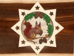 Holz-Behang "Eichh�rnchen" - coloriert
