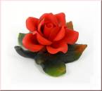 Porzellan Blume, Bl�te rote Rose
