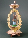 Holz-Tafelschmuck "Hasenfrau m. Eier"