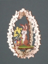 3D Behang osterstrauch Osterhase mit Blume