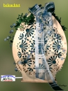 Tischdeko Ei, blau/hellblau floristisch best�ckt beleuchtet