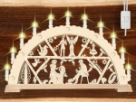 traditioneller Lichterbogen gross weihnachtstube natur