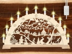 Winterlandschaft grosser Lichterbogen Erzgebirge holzkunst design luxus