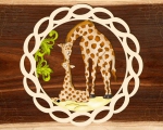 Holzbehang "Giraffen" - coloriert