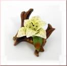 Porzellan Blume, Bl�te gelb-schwarz Krokus Lilie?
