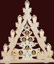 3D-Lichterspitze "Weihnachtsbaum" mit goldenen Glaskugeln