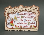 Relief-Spruchbild "Froh der Sinn..."