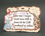 Relief-Spruchbild "�ber den Dingen muss man steh'n ..."