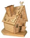 R�ucherhaus  Hexenhaus mit Katze auf dem Dach
