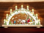 weihnachtslichterbogen farbig 3D Erzgebirge Weihnachtsstube