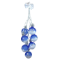 Preview: 5er Glaskugelschmuck blau weiss für Fenster oder ähnliches