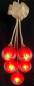 Preview: Glaskugelschmuck beleuchtet mit Dorf versch. Farben 5er/7er