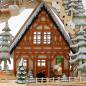 Preview: Schwibbogen Winterlandschaft mit Fachwerkhaus