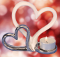 Mobile Preview: Teelichthalter verliebte Herzen