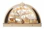 Preview: 3D Schwibbogen Seiffener Kirche gedrechselte Miniaturfiguren