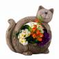 Mobile Preview: Pflanztopf Katze mit bunten Blumen - Dekobeispiel