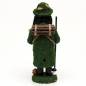 Preview: raeuchermaennchen Moosmann im grünen Mantel und Hut mit gebündeltem Holz auf dem Rücken