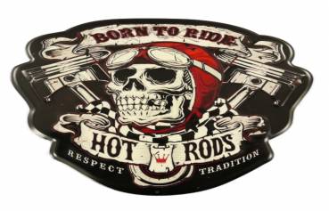 Wandschild Blechschild Born to Ride