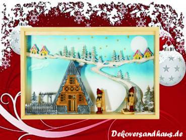 3 D Wandbilder LED mit tollen Weihnachtsmotiven farbig XL