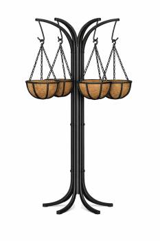 blumenampel kokosameln metallständer