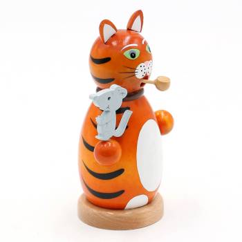 Räucherfigur Katze mit Maus für alle gängigen Rauchkegel