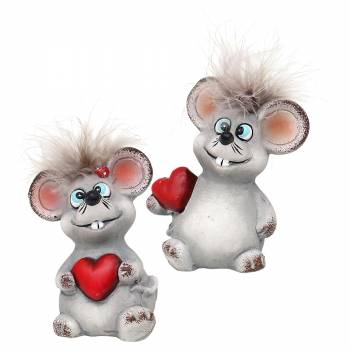 luszige keramikfiguren mäuse comikfiguren