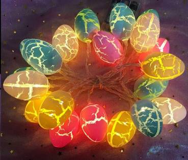 bunte leuchtende marmorierte Ostereier