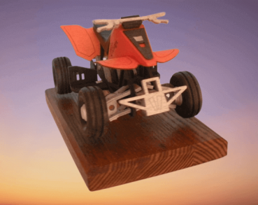 Räuchermännchen Quad rot detailreich