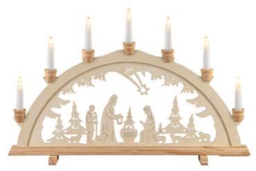 Lichterbogen Holz natur Christi Geburt