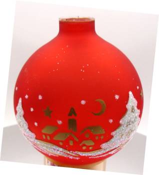 Glaskugelschmuck  dorf rot