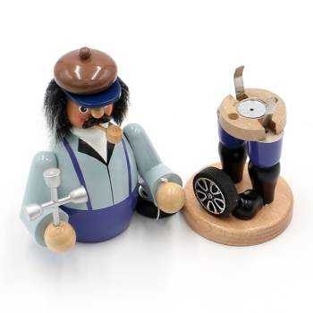 Räuchermann Räuchermännchen KFZ Mechaniker für handelsübliche Rauchkegel