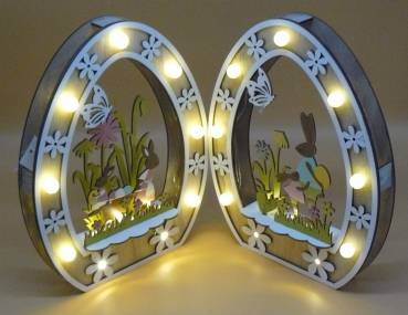 Diorama Ostern Set stimmungsvoll LED beleuchtet