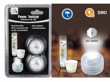 LED Teelichte mit Timer Set wasserdicht