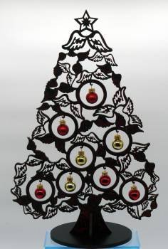 Weihnachtsbaum mit glaskugeln schwarz