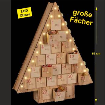 Preview: Advents Weihnachtskalender xxl große Fächer