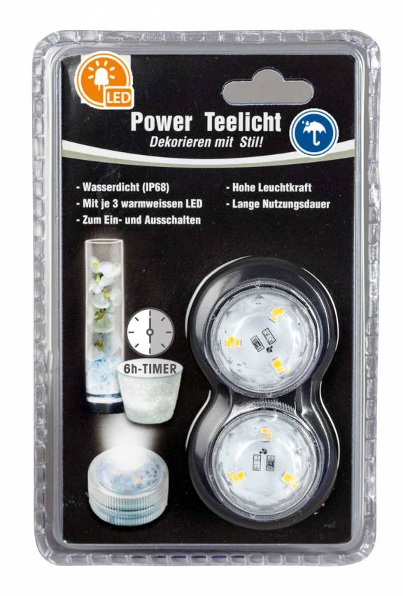 LED Teelicht 2er Timer