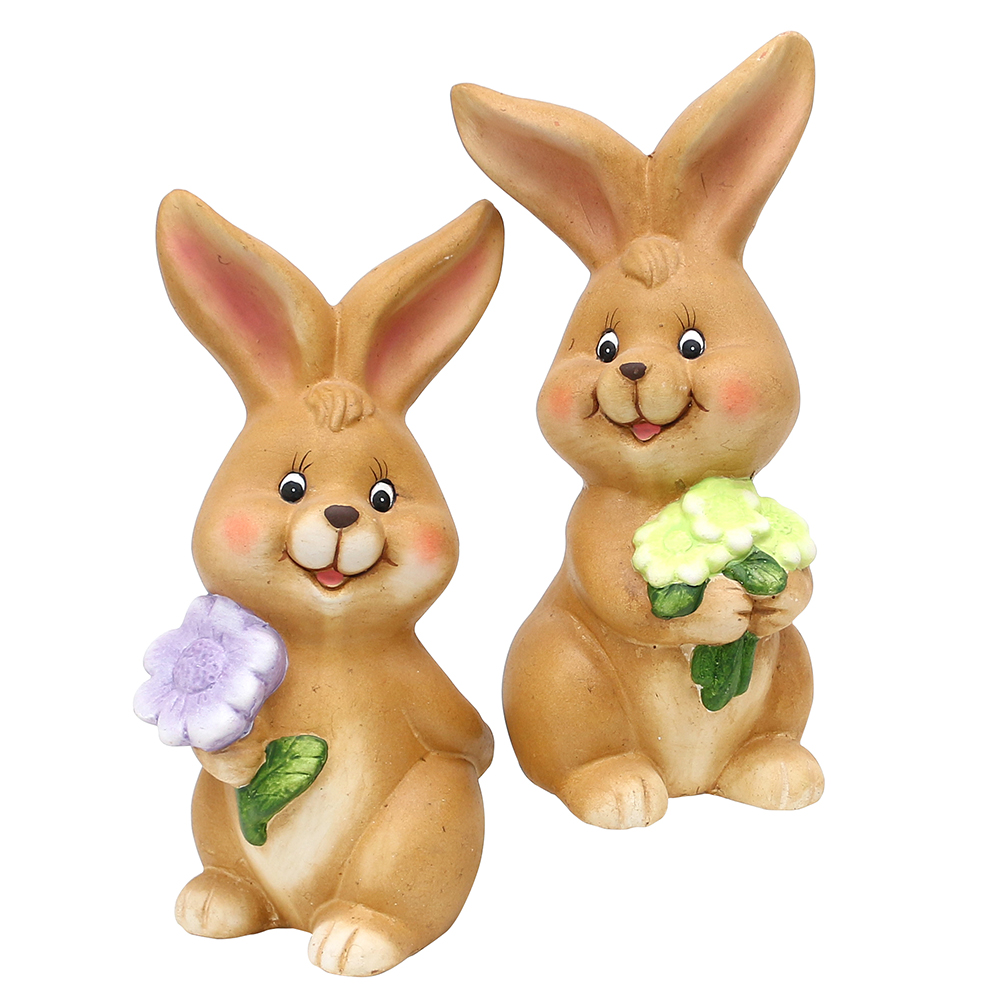 Keramik Osterhase XL Lucky und Stuppi