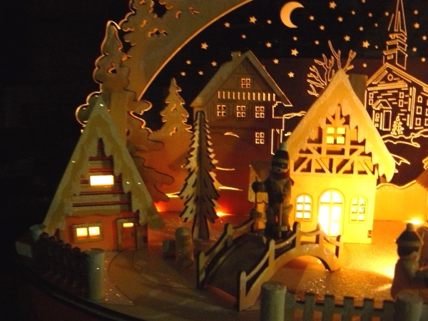 Stern Fensterbilder - Deko aus Holz und Acrylglas für Weihnachten