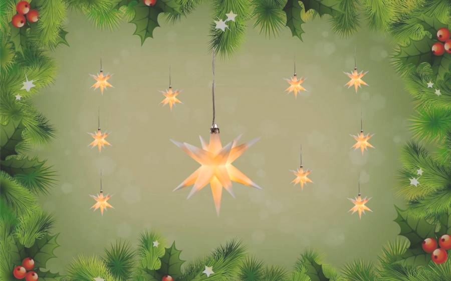 10er Lichterkette warmweiss mit Batterie