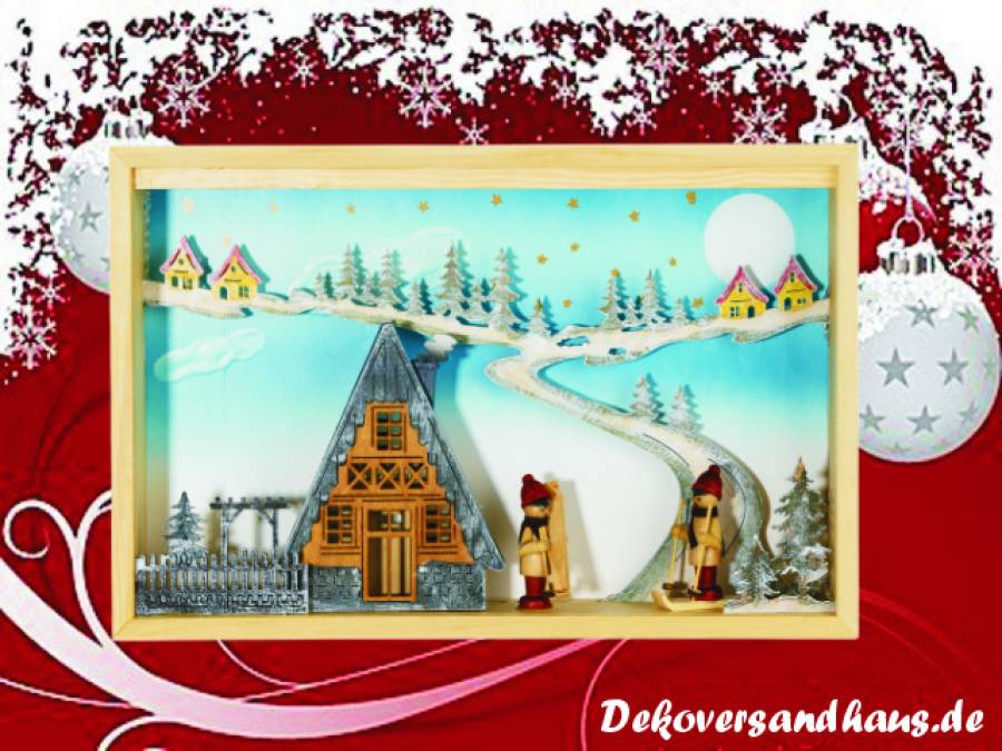 3 D Wandbilder LED mit tollen Weihnachtsmotiven farbig XL